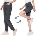 thumbnail image 5 of Hiauspor Womens Convertible Hiking Zip Off Pants for Camping Outdoor with Pockets Quick Dry Grey M, 5 of 7
