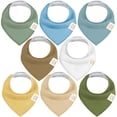 thumbnail image 1 of Baberos tipo bandana para bebés KeaBabies, 100% algodón orgánico, paquete de 8, 1 of 9