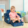 thumbnail image 5 of Gymax 3-in-1 Convertible Kid Sofa Bed Flip-Out Chair Lounger for Toddler Blue, 5 of 10