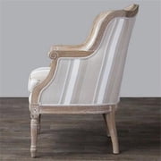 Baxton Studio Charlemagne Accent Chair in Brown and Beige