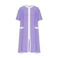 thumbnail image 5 of Bovxnpu Nightgown for Women, Womens Robe Casual Loose fitting Short Sleeve Loose Pajamas Stripe Print Robe Nightgown Nightgown Loungewear Sleepwear, 5 of 6