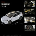 thumbnail image 4 of New 1:24 Teslas Model Y Model 3 With Charging Pile Alloy Car Die Cast Toy Car Model Sound and Light Children's Collectibles Gift Model 3 Purple, 4 of 6