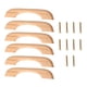 thumbnail image 1 of 10 pomos y tiradores de madera maciza para puertas y cajones de muebles de cocina, con 20 tornillos., 1 of 7