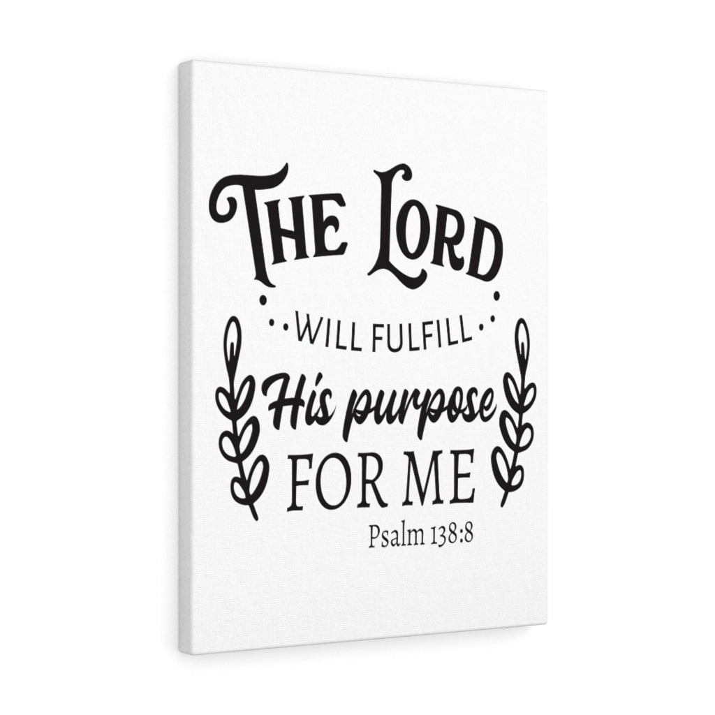 Scripture Walls Purpose For Me Psalm 1388 Bible Verse Canvas Christian