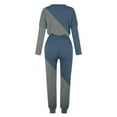 thumbnail image 5 of successthop Sweatsuits 2 Piece Set Womens Plus Size Long Sleeve Crewneck Top and Jogger Pant Color Block Outfits, 5 of 5