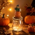 thumbnail image 4 of Halloween Candy Jar, Decorative Glass Storage Container with Resin Topper Lid for Fall Tabletop Centerpiece, Cork Sealed Treat Canister for Party Decor and Small Keepsake Organization, 4 of 8