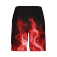 thumbnail image 4 of Summer Trendy Mens Beach Shorts Casual Big & Tall Swim Trunks with Pockets Swimming Workout Athletic Shorts Red, 2XL, 4 of 5