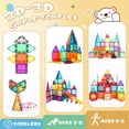 thumbnail image 3 of FunMagic Magnetic Tiles, 102Pcs Magnet Building Set,Magnetic Blocks, 3D STEM Stacking Toys, Magnets Toy for Kids Boys Girls, 3 of 10