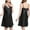 Black, variant on Busydd Nightgowns for Women V Neck Sleeveless Spaghetti Straps Nightdress Casual Solid Color Satin Pajamas Comfort Lace Trim Sleepwear
