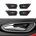 thumbnail image 1 of 4 Piezas De Pegatinas De Fibra De Carbono Para Puerta Interior De Coche, Para Alfa Romeo Giulia Stelvio Tonale 2016 2017 2018 2019 2020 2021 2022 2023 2024 2025 Accesorios Interiores, 1 of 5