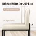 thumbnail image 6 of MF Studio 24" Bar Stool with Back Set of 2, PU Leather Counter Height Bar Stool with 3.5" Cushion for Kitchen Island, White, 6 of 9