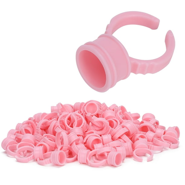 1000 Uds anillo tinta de tatuaje tazas soporte de pigmento desechable herramienta de injerto de pestañas ajustable M 2