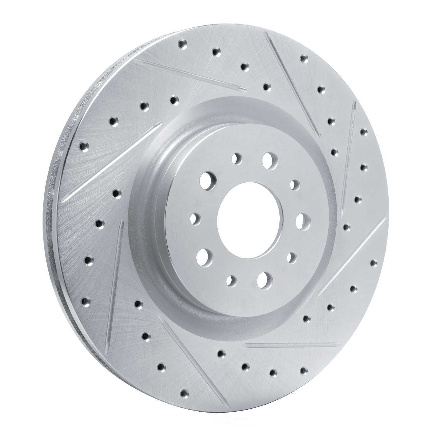 Dynamic Friction Company 631-40049R DFC Brake Rotor - Drilled And Slotted - Silver