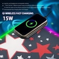 thumbnail image 2 of Wireless Charging Mouse Pad Large RGB Gaming Desk Mat 13 Light Modes Mousepad 31.5x11.8 Red White Blue Stars, 2 of 6