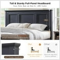 thumbnail image 6 of ACCOHOHO Rustic Queen Size Bed Frame with 52" Tall Full-Panel Headboard, Wood Platform Bedframe with Footboard and Storage Drawers, No Squeak, No Box Spring Needed, Antique Black, 6 of 6