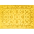 thumbnail image 1 of Ahgly Company Machine Washable Indoor Rectangle Persian Yellow Traditional Area Rugs, 7' x 9', 1 of 4