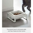 thumbnail image 3 of Yamazaki Home Single Pet Food Bowl - Two Styles, Steel and Ceramic, Short, 1.25 White, 3 of 5