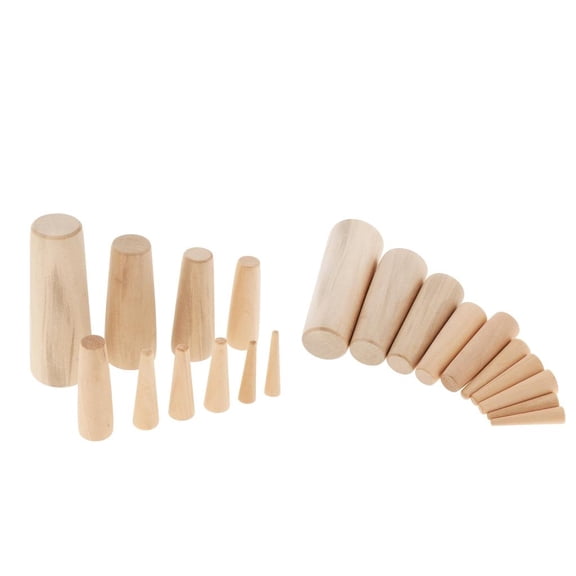 Colaxi 20 Pcs (7 Sizes) Wooden , Boat Marine Plug, Hole, Wood Gear Hole Filler