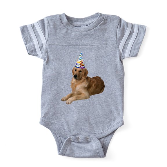 CafePress - Golden Retriever Party - Cute Infant Baby Football Bodysuit
