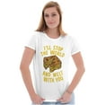 thumbnail image 3 of Stop World Melt You Grilled Cheese Womens Slim Fit Graphic Tee Brisco Brands L, 3 of 5