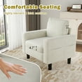 thumbnail image 3 of Kinsuite Single Sofa Chair - 33" Modern Accent Chairs with Arms & Cushions, Office Couch with Side Pocket, Comfy Couches for Living Room Waiting Room Office Apartment, Beige, 3 of 13