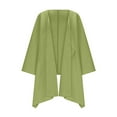 thumbnail image 4 of Fgnfyis Womens Open Front Cardigan Coat Oversized Batwing Sleeve Blanket Cape Shawl Wrap For Fall Winter Seasons Green XXL, 4 of 5