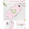 thumbnail image 5 of Compatible with iPhone XR Bow Phone Case, Cute Clear Pink Ribbon Bowknot Pattern Aesthetic Soft TPU Transparent Cases Full Camera Protective Phone Cover for Women Girly - Pink, 5 of 14