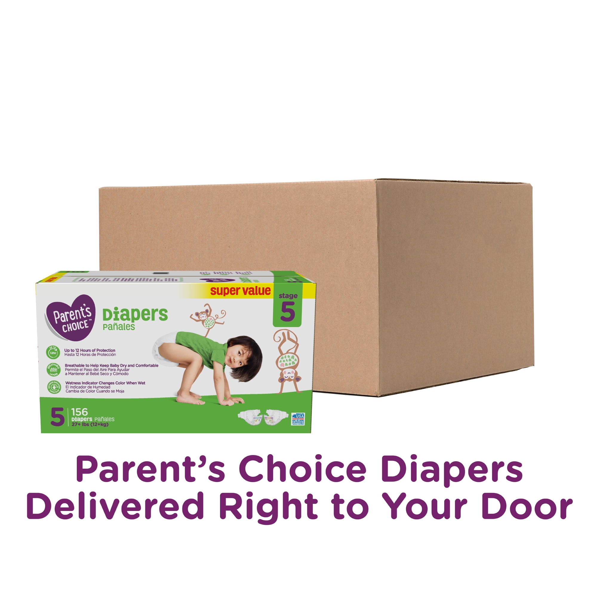 parents choice diapers size 5 small pack