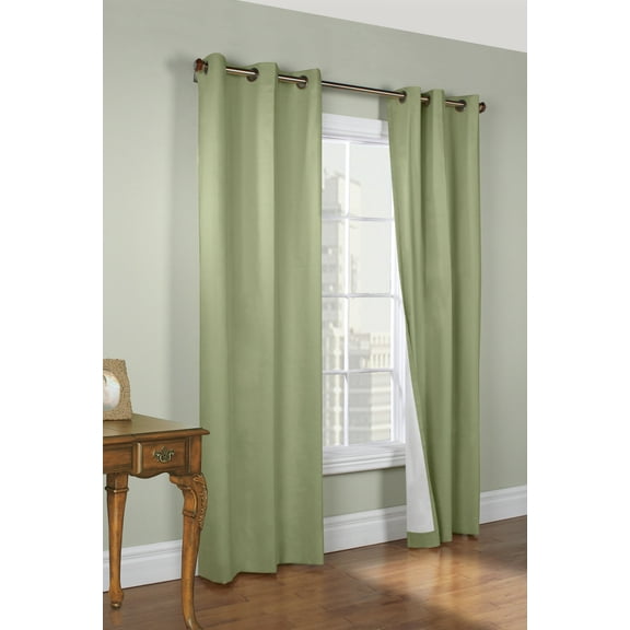 Winmate Insulated Cotton Grommet Curtain Panel - Pair each 40" x 72" in Sage