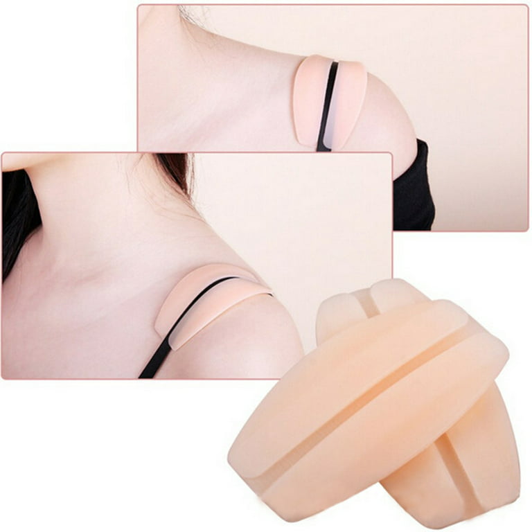 HOMEMAXS 4 Pair Women Underwear Shoulder Pads Silicone Bra Strap