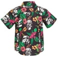 thumbnail image 2 of Star Wars Stormtrooper Darth Vader Little Boys Hawaiian Button Down Shirt Black 7-8, 2 of 5