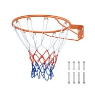 Gymax 15'' Basketball Rim Wall Door Mounted Basketball Hoop w/ All ...