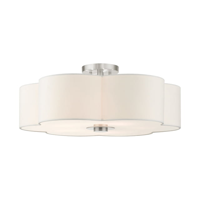 Livex Lighting 52158-91 Chelsea 5-Light Semi Flush Mount Ceiling Light 22"