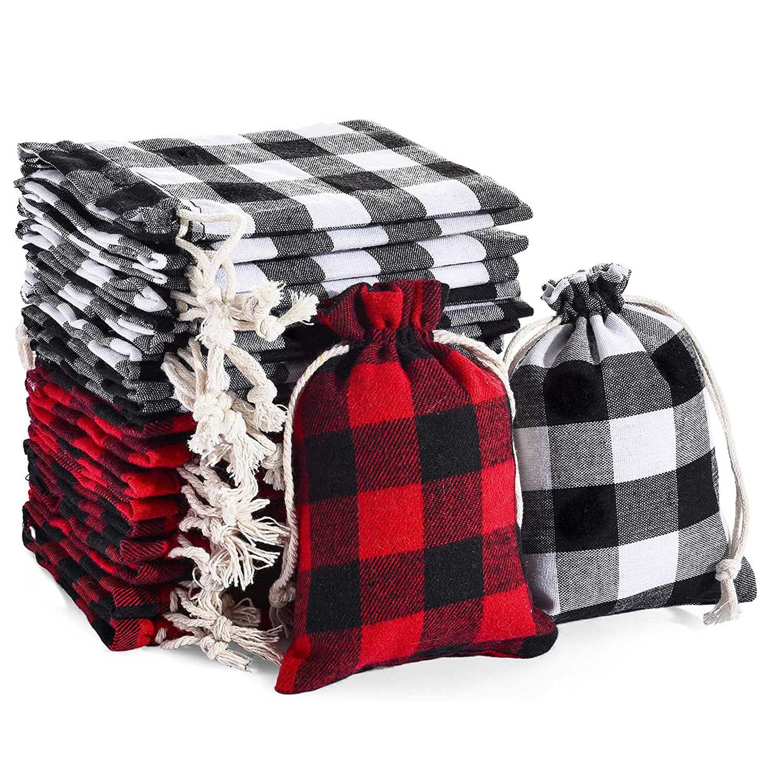 buffalo plaid handbolsas