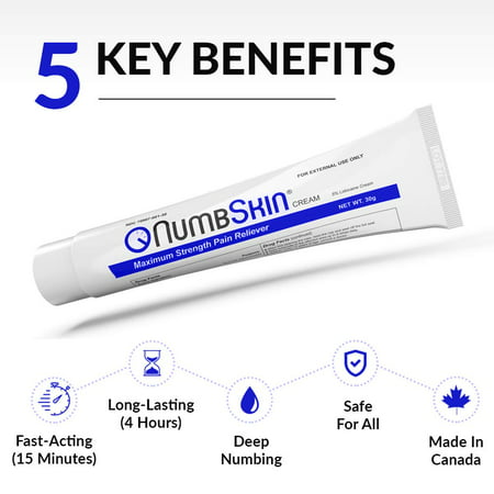 Numbing Cream 5% Lidocaine Topical Anesthetic– Fast Acting Tattoo Numbing Cream for Deep Pain Relief & Numbing Cream for Microneedling/Piercing/Microblading/Laser Hair Removal/Electrolysis (1