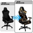 thumbnail image 5 of Uorisanigo Black Marble Gaming Chair Cover with Armrest Covers Removable Computer Chair Seat Cover for Office Non Slip Rotating Chair Cover for Dormitory Gift for Friends, 5 of 8