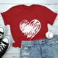 thumbnail image 2 of T-Shirt à Manches Courtes pour Femmes Femmes Liquidation T-Shirt en Chiffon pour Femmes T-Shirt de Baseball pour Femmes Amour Classique Col Rond Décontracté T-Shirt de Baseball à Manches Courtes, 2 of 7