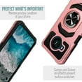 thumbnail image 4 of for Nokia X100 X 100 Ring Phone Case Magnet Mount Ready Slip Guard Grids Pattern Kickstand Hybrid Slim Shock Bumper Cover with Tempered Glass, 4 of 4