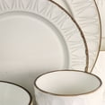 thumbnail image 6 of Gibson Elite Golden Halo 16 Piece Stoneware Dinnerware Set, 6 of 8