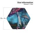 thumbnail image 3 of Disketp Fantasy Mushrooms Funny Coasters,4 Pcs Leather Coasters With Holder, Perfect Housewarming Hostess Gifts,Protect Furniture From Water Marks Scratch, 3 of 9