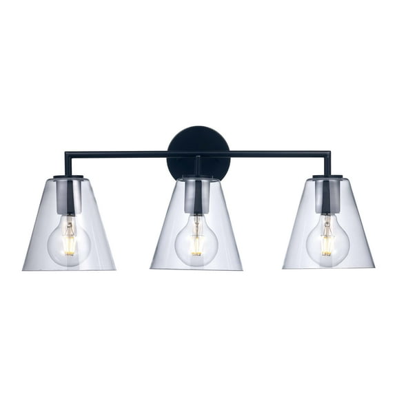 Trans Globe Lighting 22243 Terrance 3 Light 25" Wide Bathroom Vanity Light - Black