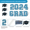 thumbnail image 3 of Coolmade Graduation Yard Sign 2024, 11pcs Large Graduation Decorations Class of 2024 Yard signs with Stakes, 3 of 7