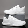 thumbnail image 2 of S-Men'S Breathable Mesh Sneakers - Lightweight, Non-Slip Running Shoes Casual Sneakers | Stylish Mesh Shoes | Durable Rubb with Anti-Odor Technology, White Low-Top Design for Casual and Athletic We+K, 2 of 9