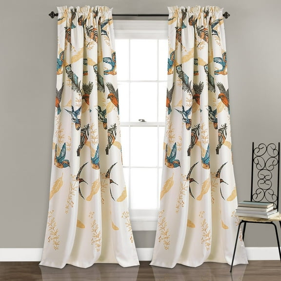 Bird Breeze Room Darkening Curtain Panel Pair by Half Moon