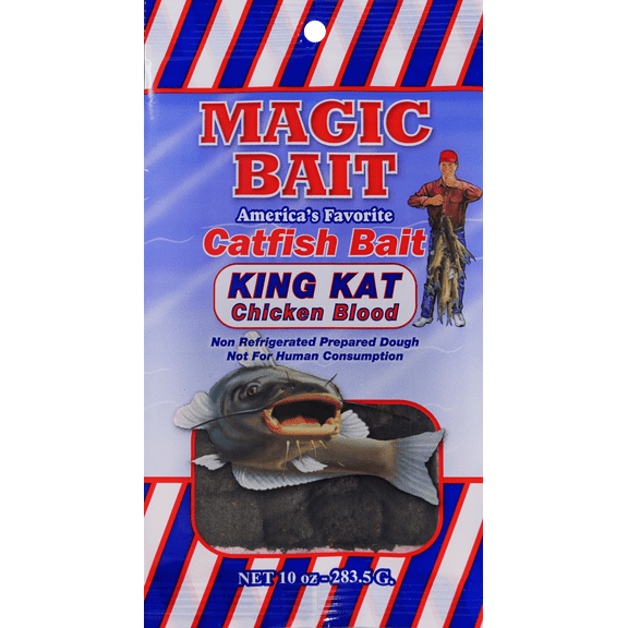 Magic Bait, King Kat Chicken Blood Catfish Dough Bait, 7oz