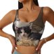 thumbnail image 1 of Balery Cat Family Sujetadores deportivos con espalda cruzada para mujer, acolchados, sin costuras, de alto impacto, ideales para yoga, gimnasio, entrenamiento y fitness.-Medium, 1 of 8