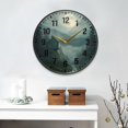 thumbnail image 2 of Yayeee Wall Clock Battery Operated 9.5" Silent Quartz Non-Ticking for Living Room Decor, Forest House, 2 of 8