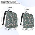 thumbnail image 4 of Balery Hedgehogs and Flowers Vintage Canvas Backpack for Men and Women - Large Capacity, Durable Travel Laptop Bag for School, Work, Hiking, and Outdoor Activities, 4 of 7