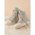 thumbnail image 1 of Women Two Tone High Top Lace-up Front Skate Shoes, Sporty Sneakers, 1 of 4