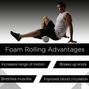 THERABAND Foam Roller, High Density, 36x6, Half Round, White, 1 Pack